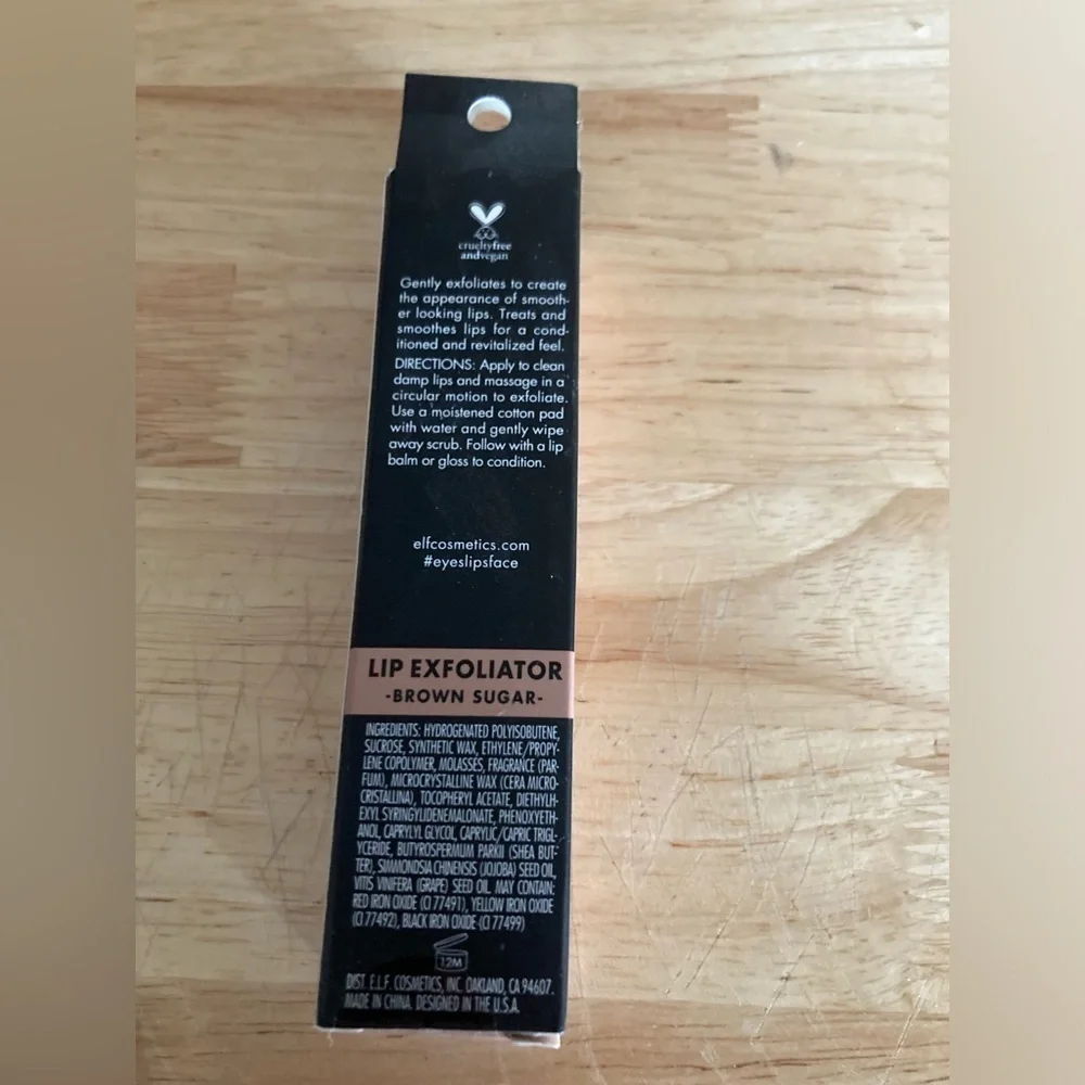 NWT Elf lip exfoliate in brown sugar in 0.12 oz size